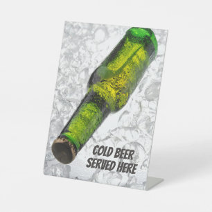 Expositor En L Cerveza de texto personalizado en hielo