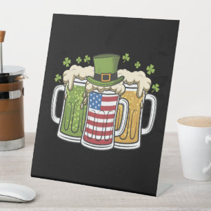 Expositor En L Cerveza irlandesa Estados Unidos Bandera estadouni