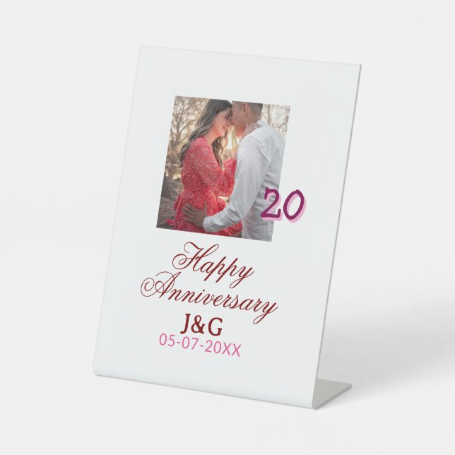 Expositor En L Cheers to 20 Years happy anniversary add photo dat (Anverso)