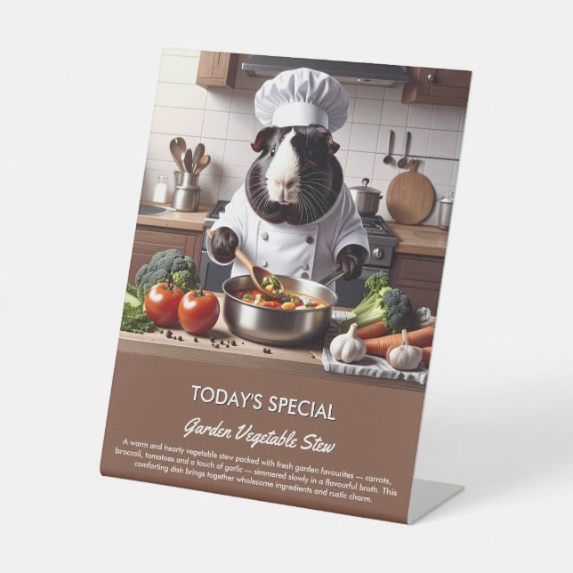 Expositor En L Chef de cerdo de Guinea (Anverso)