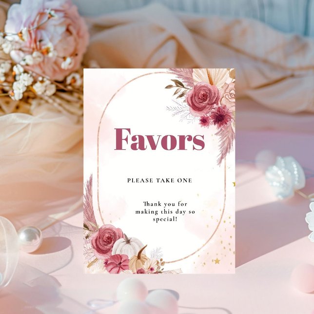 Expositor En L Chica de calabaza rosa otoño ducha favorece el Rót (Subido por el creador)