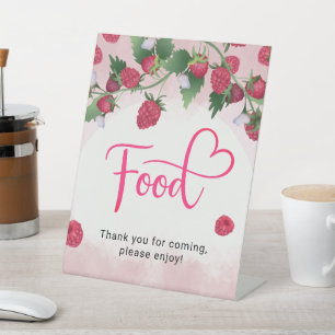 Expositor En L Chica de color dulce de frambuesa Baby Shower Food