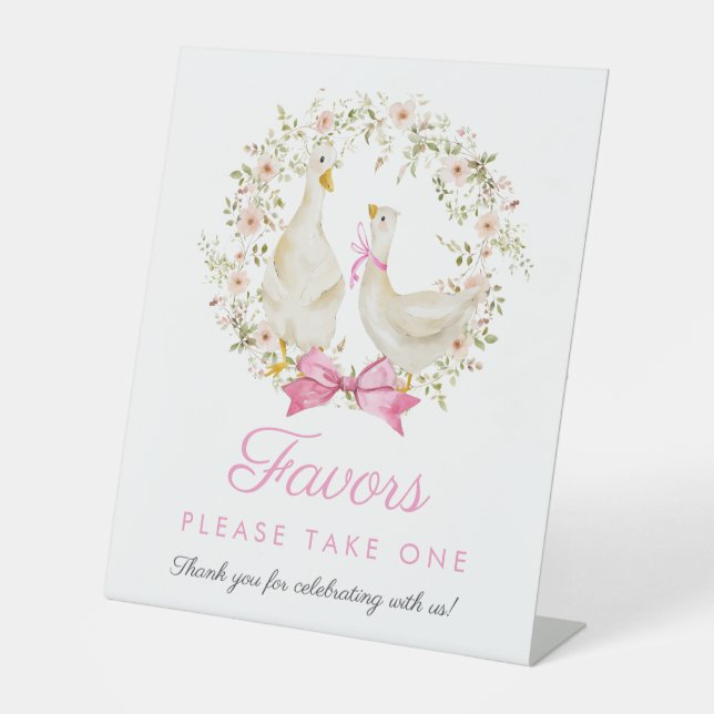 Expositor En L Chica de ganso suave Wreath Wildflowers favorece e (Anverso)