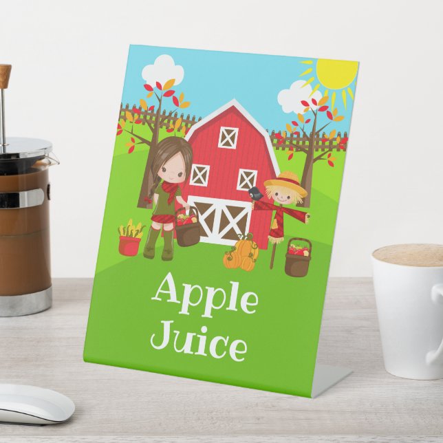 Expositor En L Chica de pelo marrón de cumpleaños de Barnyard de  (In Situ)