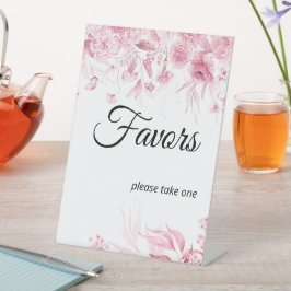 Expositor En L Chica de Pink Florals Baby Shower Favor