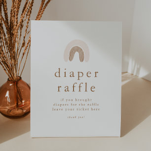 Expositor En L CHICA de ROWAN Boho Rainbow Baby Shower Diaper Raf