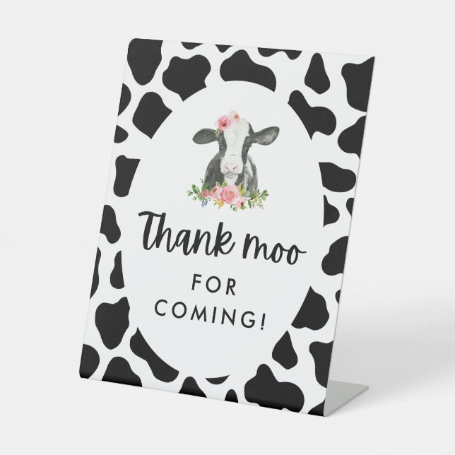 Expositor En L Chica De Vacas Sagradas Cumpleaños Gracias Moo Por (Anverso)