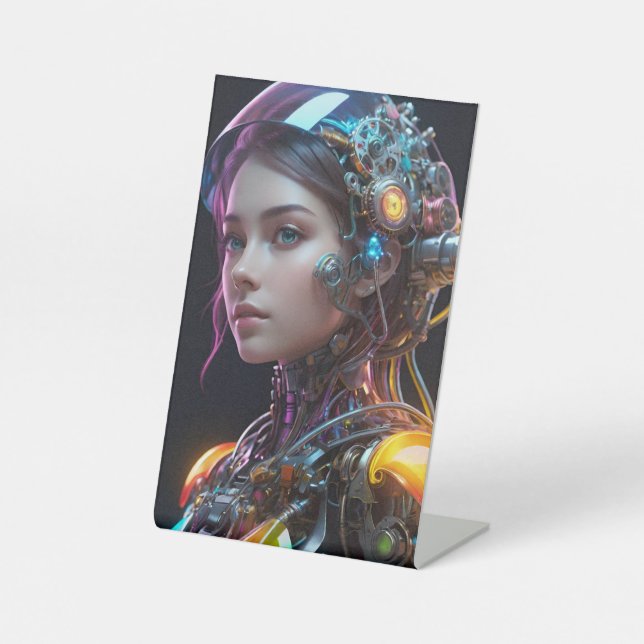 Expositor En L Chica Futurista de Cyborg (Anverso)