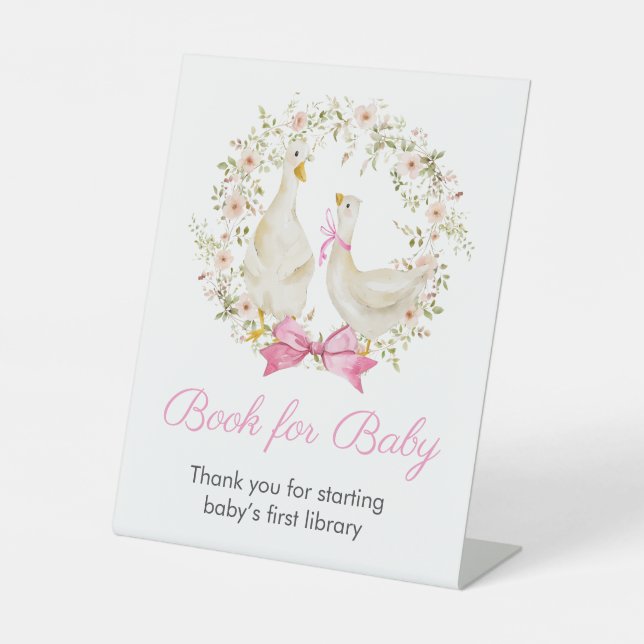 Expositor En L Chica ganso Wreath Wildflowers Book for Baby Rótul (Anverso)