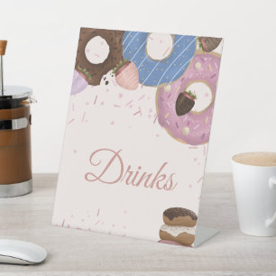Expositor En L Chicas Dulce Donut Pastel Bebidas Cumpleaños