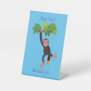 Expositor En L Chimpancé lindo en personalizado colgante de la ju