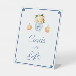 Expositor En L Chinoiserie Fall Flowers Boda De Tarjetas Y Regalo