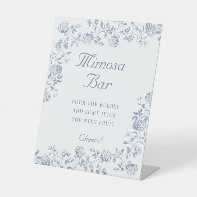 Expositor En L Chinoiserie Floral Bridal Shower Mimosa Bar (Anverso)
