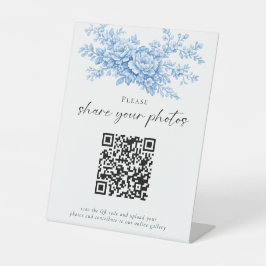 Expositor En L Chinoiserie Wedding Photos QR Code Welcome Script