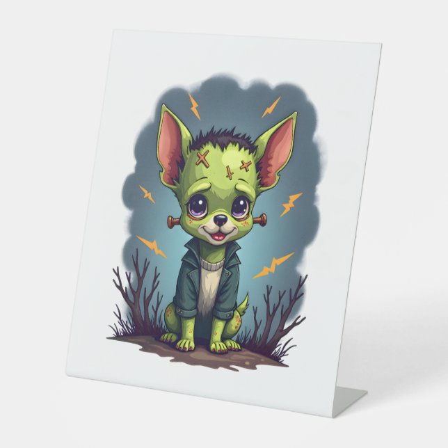 Expositor En L Choque Frankenstein Chihuahua (Anverso)