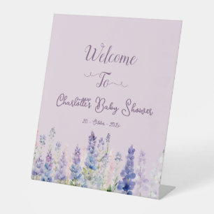 Expositor En L Chorreado Colorido Flores de Lupino Baby Shower