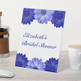 Expositor En L Chorreo Nupcial Floral Azul