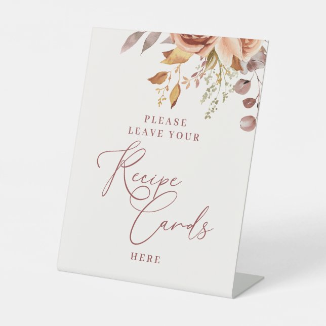 Expositor En L Chorro de boda bohemio acuarela (Anverso)