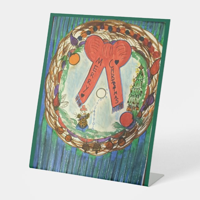 Expositor En L Christmas and Holiday Cheer! Pedestal Sign (Anverso)