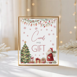Expositor En L Christmas Baby Shower Cards & Gifts Sign