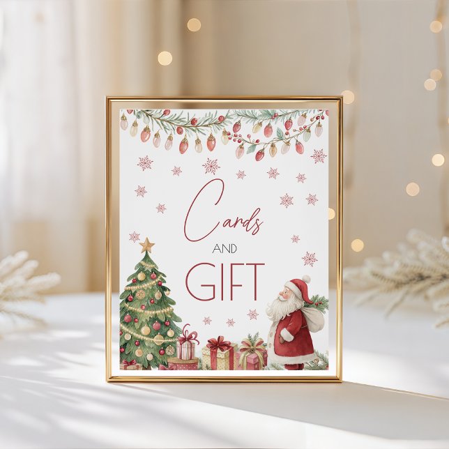 Expositor En L Christmas Baby Shower Cards & Gifts Sign (Subido por el creador)
