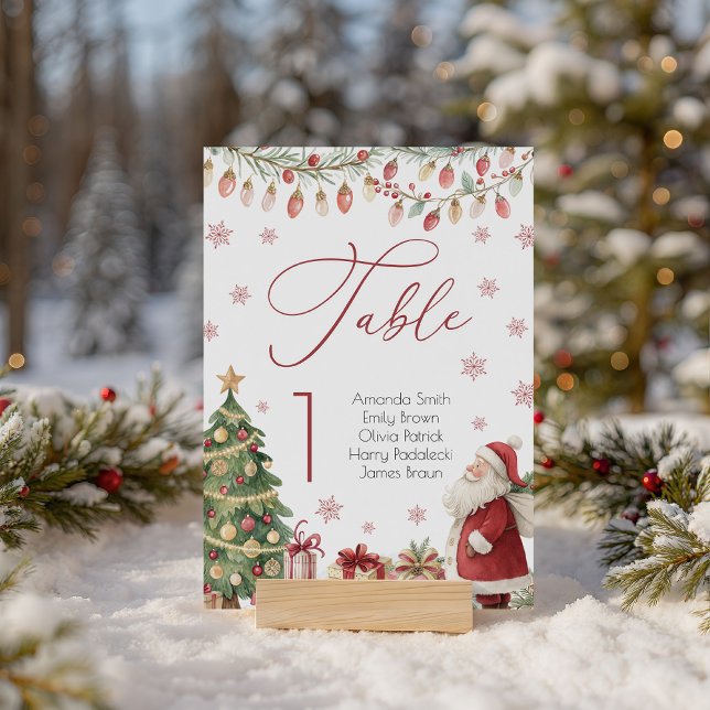 Expositor En L Christmas Baby Shower Table Number Card (Subido por el creador)