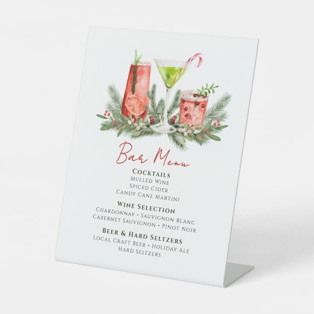 Expositor En L Christmas Cocktails Festive Drinks Holiday Bar (Anverso)