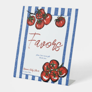 Expositor En L Ciao bebé tomate Favor de baby shower italiano par