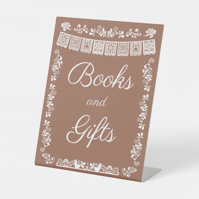 Expositor En L Cielito Lindo Baby Shower Books and Gifts Sign (Anverso)