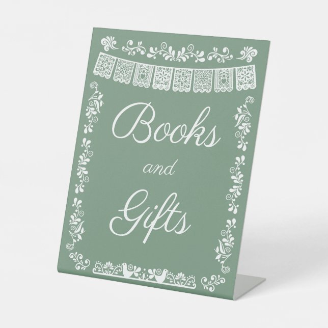 Expositor En L Cielito Lindo Baby Shower Books and Gifts Sign (Anverso)