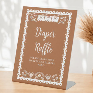 Expositor En L Cielito Lindo Baby Shower mexicano Diaper Raffle