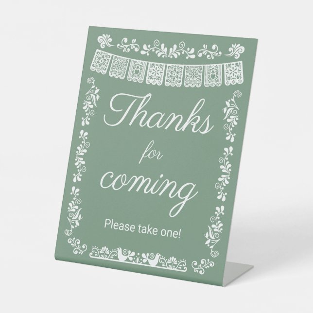 Expositor En L Cielito Lindo Baby Shower Thanks for coming (Anverso)