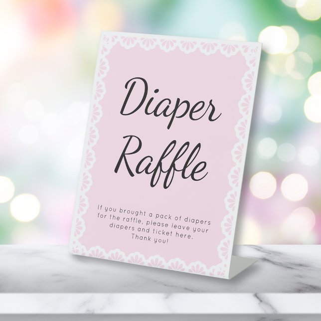 Expositor En L Cielito Lindo Pink Diaper Raffle Baby Shower (Subido por el creador)