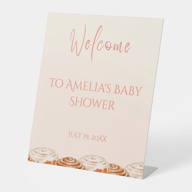 Expositor En L Cinnamon Roll Shower Welcome Sign – Sweet Brunch (Anverso)