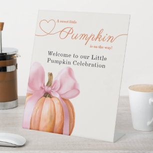 Expositor En L Cinta de Baby Shower de calabaza pequeña - Salem r