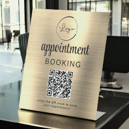 Expositor En L Cita de oro Booking QR Code Business