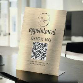 Expositor En L Cita de oro Booking QR Code Business