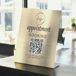 Expositor En L Cita de oro Booking QR Code Business