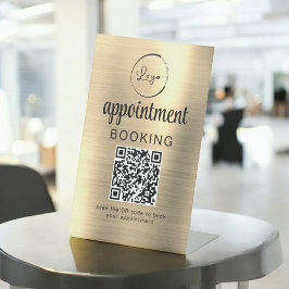 Expositor En L Cita de oro Booking QR Code Business