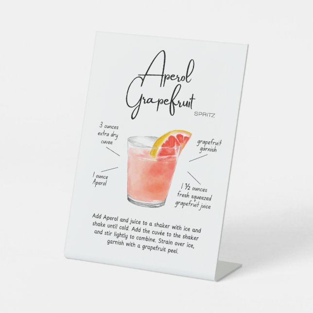 Expositor En L Citrus Aperol Grapefruit Spritz Cocktail (Anverso)