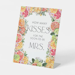 Expositor En L Citrus Bridal Shower: Cuántos besos