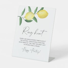 Expositor En L Citrus - Juego de ducha de novia de caza de anillo