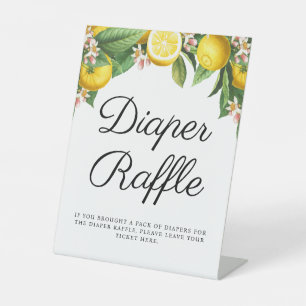 Expositor En L Citrus Lemon Diaper Raffle Summer Baby Shower