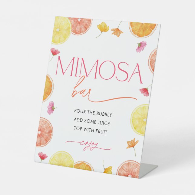 Expositor En L Citrus Main Squeeze Bridal Shower Mimosa Bar (Anverso)