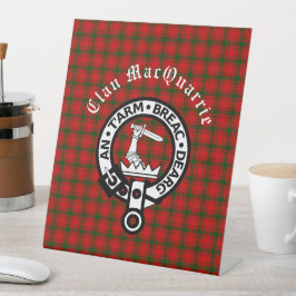 Expositor En L Clan MacQuarrie Tartan y Escudo