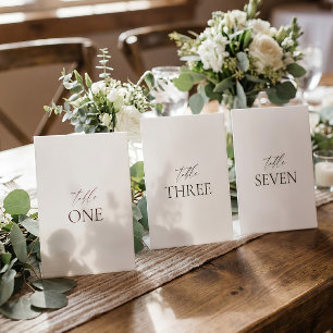 Expositor En L Clásico Número de Mesa de Boda Blanco Negro Elegan