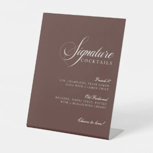 Expositor En L Clásicos Signos de Boda de Bebidas con Firma de Ma