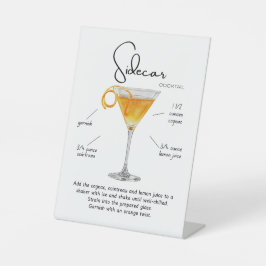 Expositor En L Classic Sidecar Cocktail Pedestal Sign