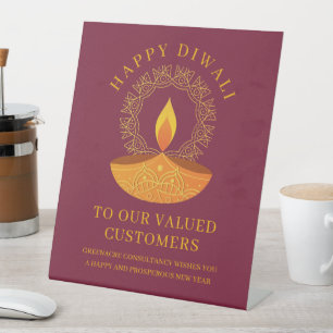 Expositor En L Cliente Diwali feliz para empresas
