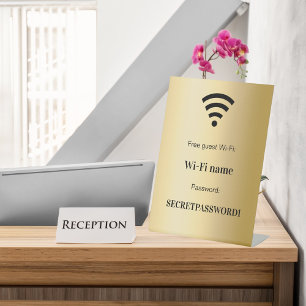 Expositor En L Cliente invitado contraseña de red wifi oro